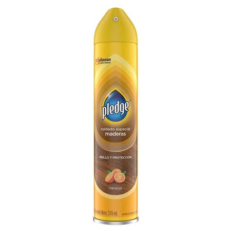 Lustrador De Muebles Pledge Maderas En Aerosol Aroma Naranja Ml