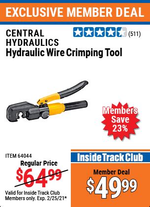 CENTRAL HYDRAULICS Hydraulic Wire Crimping Tool for $49.99 – Harbor Freight Coupons