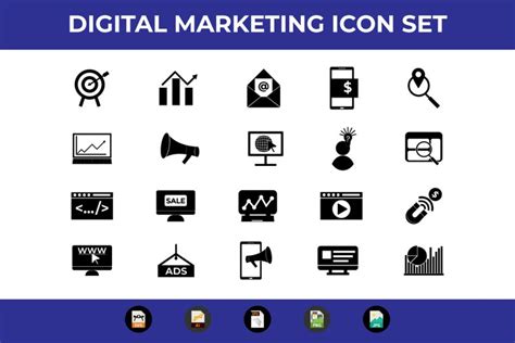 Digital Marketing Icon Set Vector And Svg