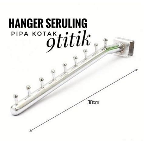 Jual Hanger Suling Kotak Titik Gantungan Baju Display Toko