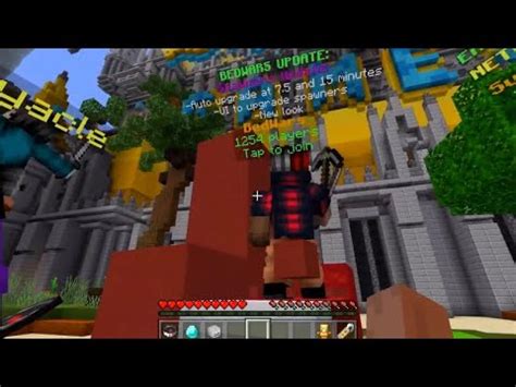 Minecraft Bedrock Ps Playing Bedwars On Lifeboat Server Trip To