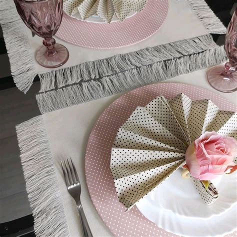 Conjunto P Mesa Posta Lugares Rosa Elo Produtos Especiais