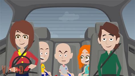 Classic Caillou Misbehaves On The Road Trip Grounded Youtube