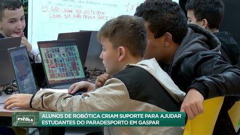 Bg Na Escola Alunos De Rob Tica Criam Suporte Para Ajudar Estudantes