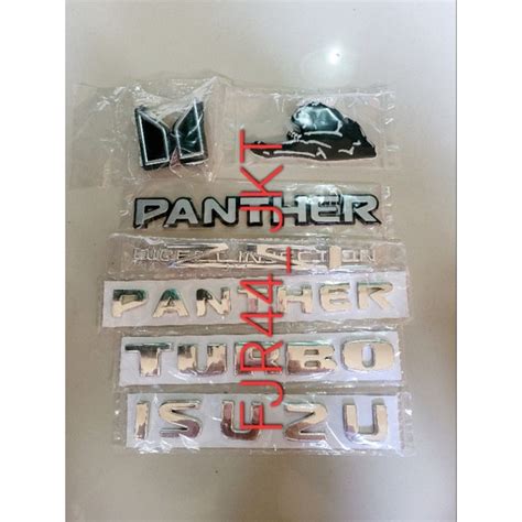 Jual Emblem Logo Tulisan Panther Emblem Panther New Emblem Turbo