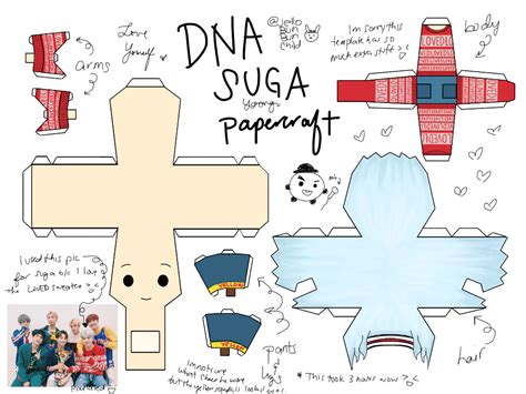 Bts Dna Themed Chibi Papercrafts • So Like Last Time I Used The Base