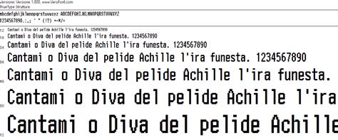 VeroBene – Font della scontrino, carattere ricevuta fiscale, carattere ...