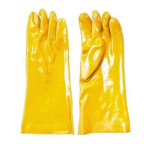 Plain Pvc Unsupported Hand Gloves Finger Type Full Fingered Size