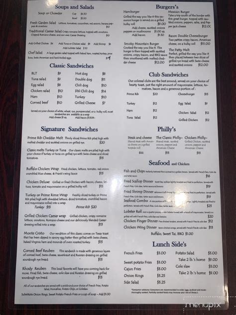 Menu Of The Hungry Haven In Charlestown Ri 02813