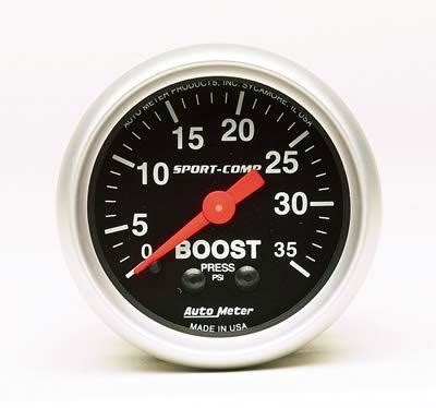 Find Autometer Sport Comp Mechanical Boost Pressure Gauge