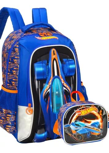 Kit Escolar Hot Wheels Mochila Lancheira T Rmica Parcelamento Sem Juros