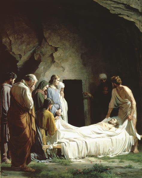 Entombment Of Jesus Christ Painting By Carl Bloch Fine Art America