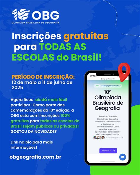 Olimpíada Brasileira De Geografia 2025 - Olimpíada Brasileira de Geografia 🌍 | 🌎 OLIMPÍADA BRASILEIRA DE ...