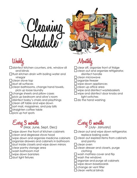 pinning weekly!: Cleaning Schedule!