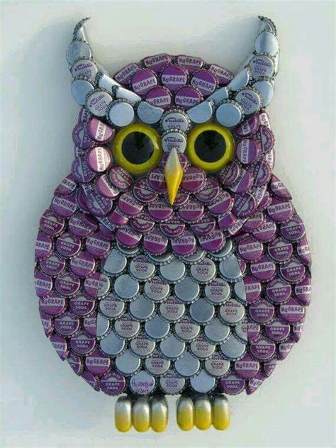 Bottlecap Owl Artesanato Tampas De Garrafa Arte Tampas De