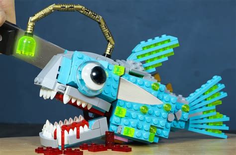 The LEGO Deep Sea Monster: ANGLER FISH | Cutting Skills | Stop Motion ...