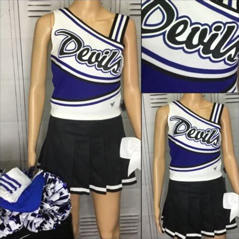 Cheerleading Uniform High School Devils Adult Sm Ebay