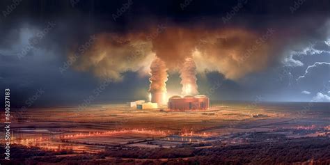 Fictional Illustration of a Nuclear Explosion Wallpaper Background ...