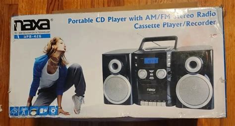 Naxa NPB 426 Portable CD Player With AM FM Stereo Radio Cassette Player