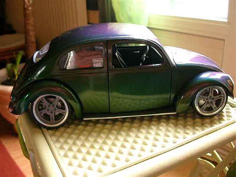 Miniature Volkswagen Kafer 1 18 Burago Coxinelle Rat Style Voiture