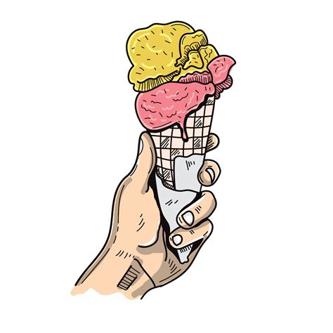 Hand Draw Ice Cream Cone 5 11802471 Vector Art At Vecteezy