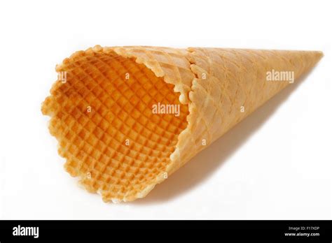 Wafer Cone On White Background Stock Photo Alamy