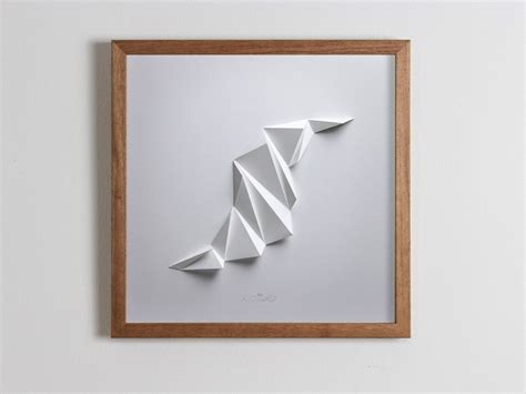 ABSTRACT WALL SCULPTURE Large Paper Art Living Room Home Office Origami Abstract Decor Object ...