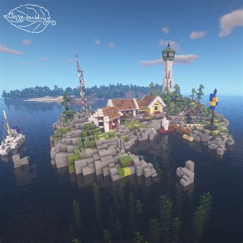 Small Swedish archipelago island : r/Minecraftbuilds
