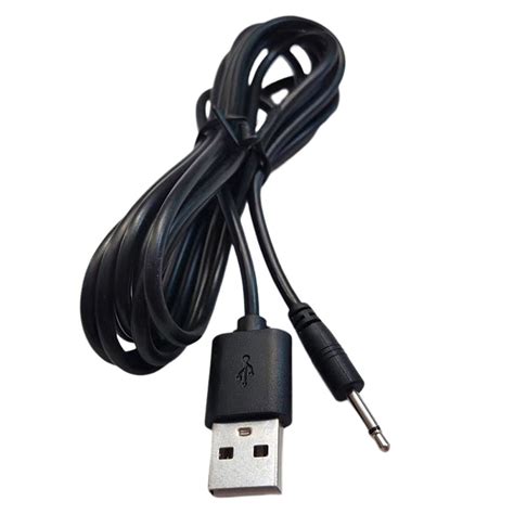 Usb To Audio Dc 25mm Charging Cable Vibrator Charger Cord For Rechargeable Wand Massagerblack