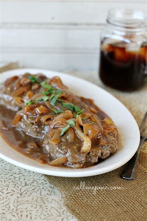 Old Fashioned Hamburger Steaks With Mushroom Onion Gravy Main Dish