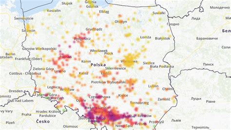 Zanieczyszczenie Powietrza Mapa Mapa Polski