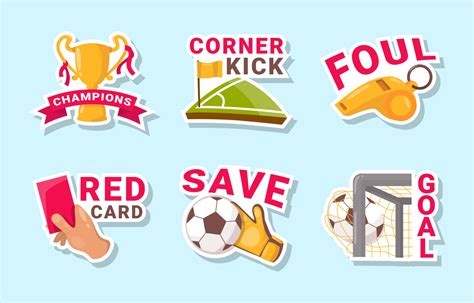 Soccer Sticker Collection 2199236 Vector Art at Vecteezy