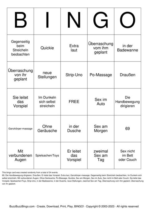 Sex Challenge Bingo Cards To Download Print And Customize