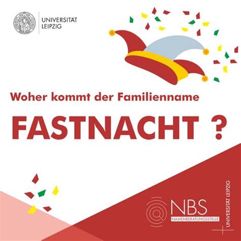 Universit T Leipzig Zum Familiennamen Fastnacht