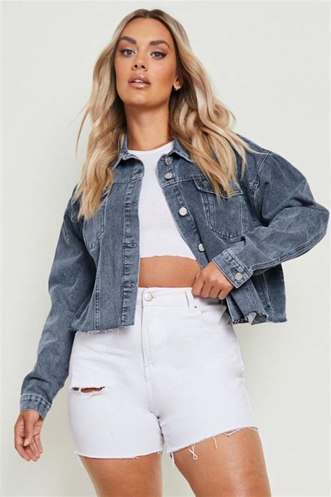 Denim Jackets Cropped Denim Jackets Boohoo Uk