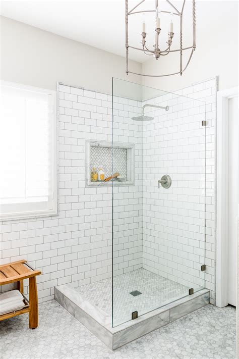 White Subway Shower Tile Ideas Design Corral