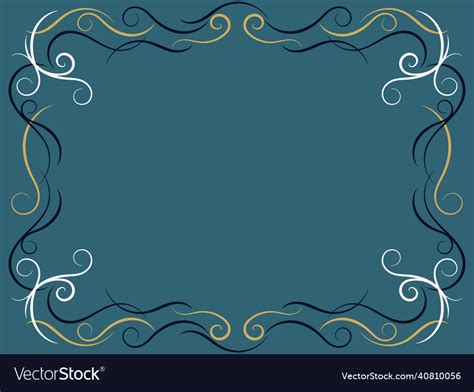 Art nouveau frame vintage linear border Royalty Free Vector