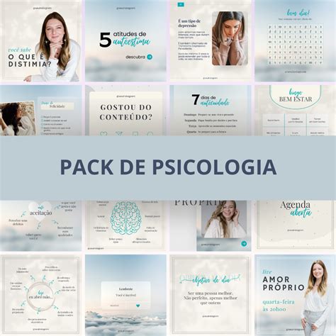 Pack Psicologia Templates Para Instagram Edit Veis No Canva