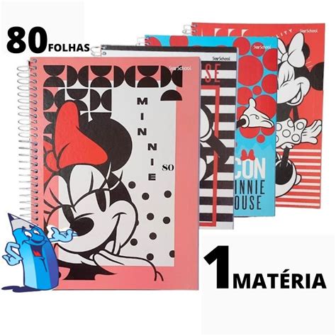 Caderno Minnie Materia Folhas Espiral Capa Dura Shopee Brasil