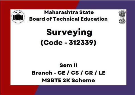 312339 Surveying Sem Ii Msbte K Scheme Shiksha Mentor