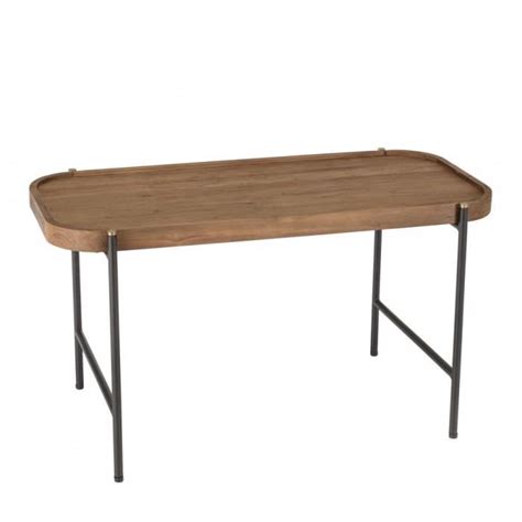 Table Basse Ovale Macabane Alida Plateau En Bois De Teck Recycl