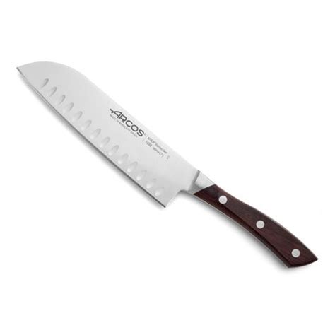 Cuchillo Santoku Acero Inoxidable Arcos Natura Mm Color Marr N Con