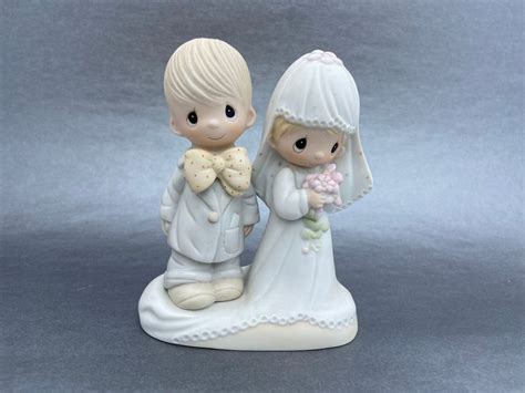 Precious Moments Bride And Groom Figurine Cake Topper The Lord Etsy