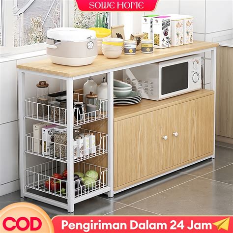 Jual Lemari Dapur Susun Minimalis Rak Oven Rak Dapur Microwave Kitchen