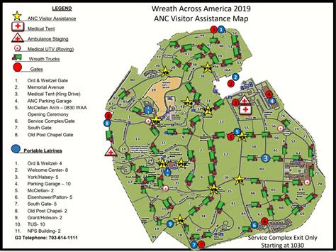 Printable Map Of Arlington Cemetery