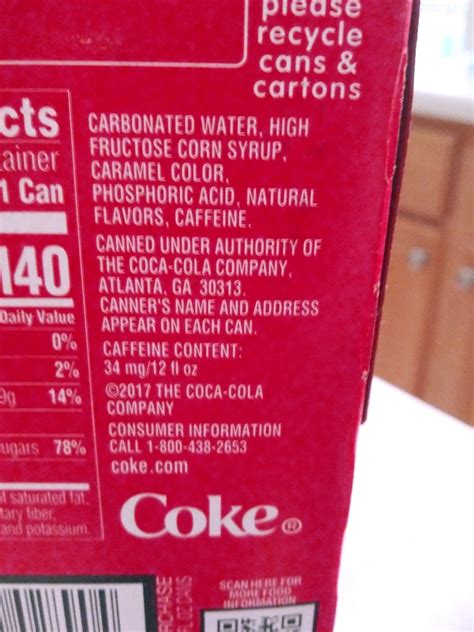 12 Oz Coke Nutrition: Coca Cola Size Chart – FPYK