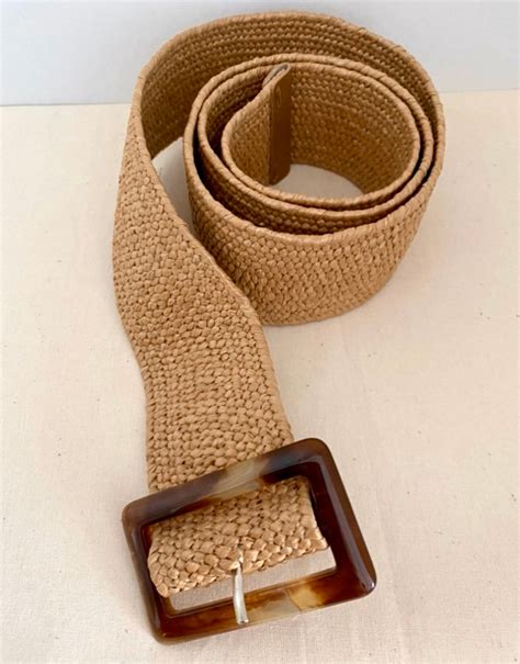 Raffia Belt For Women Yellow Belt Woman Summer Belt For Etsy