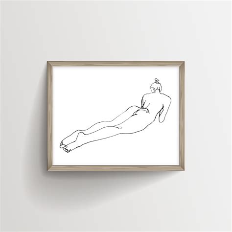 Horizontal Woman Laying Down Naked Ahmoy Wall Art