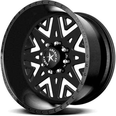 20x14 American Force INFERNO SS8 Black Flat Solid REV Wheels And Rims