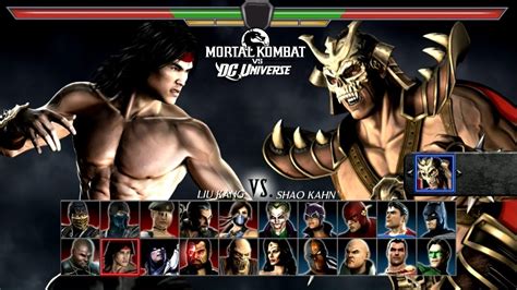 Mortal Kombat Vs Dc Universe Liu Kang Vs Raiden Shao Kahn Youtube